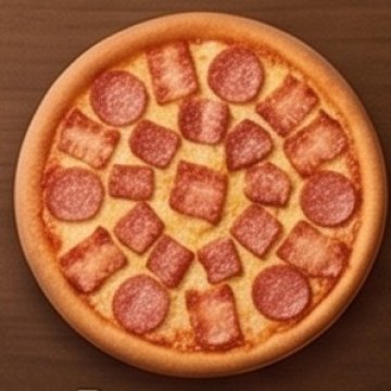 Pizza Bacon com calabresa