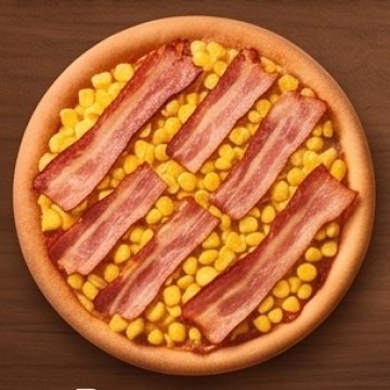 Pizza Bacon com milho