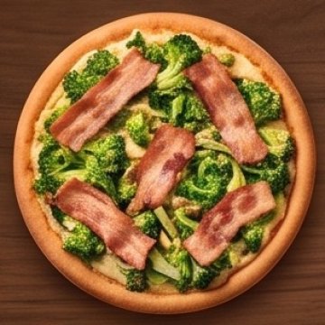 Pizza Brócolis com bacon