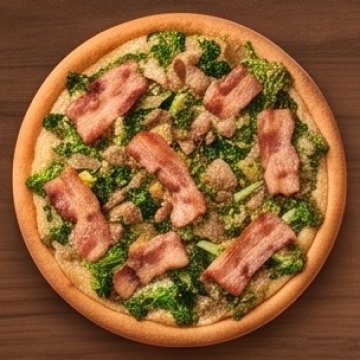 Pizza Escarola com bacon